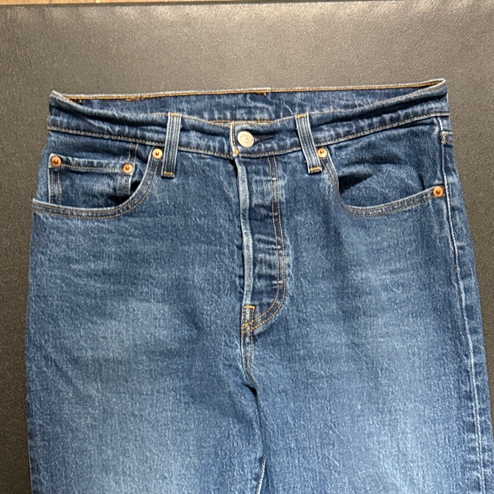 Levi's Men's 501 Straight Jeans - Blue Button Fly